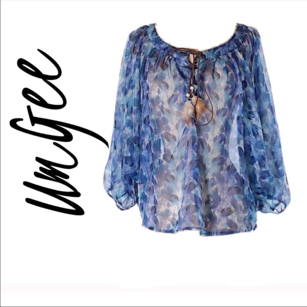 UMGEE BOHO 3/4 SLEEVE BLOUSE. SUMMER FESTIVALS